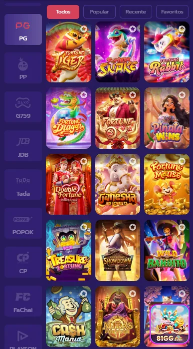 Jogos variados e emocionantes da plataforma 81gg